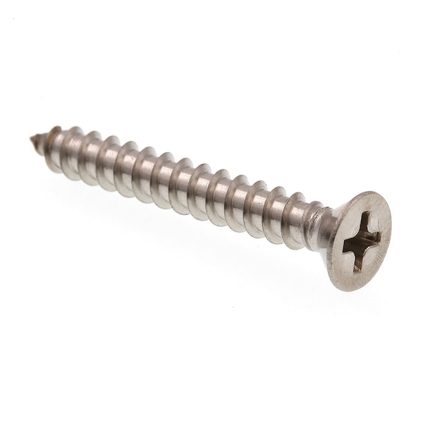 Prime-Line Sheet Metal Screw, Self-Tap, Flat, Phil Dr No. 8 X 1-1/4in 18-8 Stainless Steel 100PK 9016681 - main
